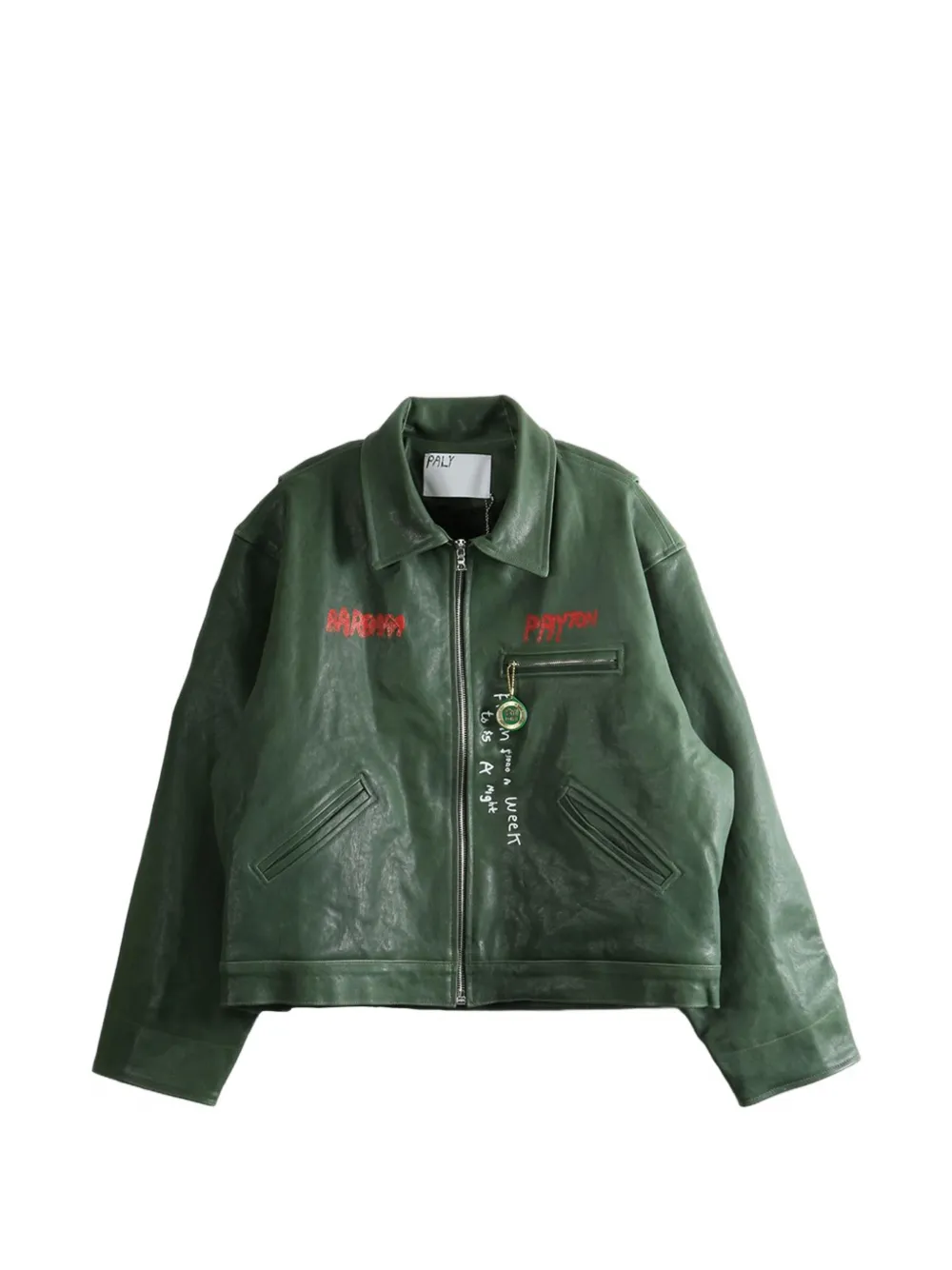 Paly I Am Not Ashamed leather jacket - Verde