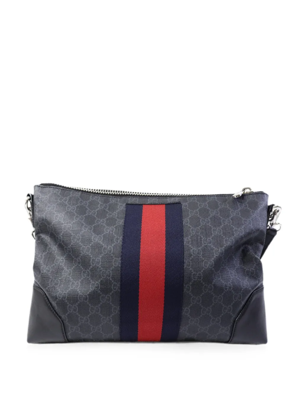 Gucci Pre-Owned GG Supreme Web shoulder bag - Grigio