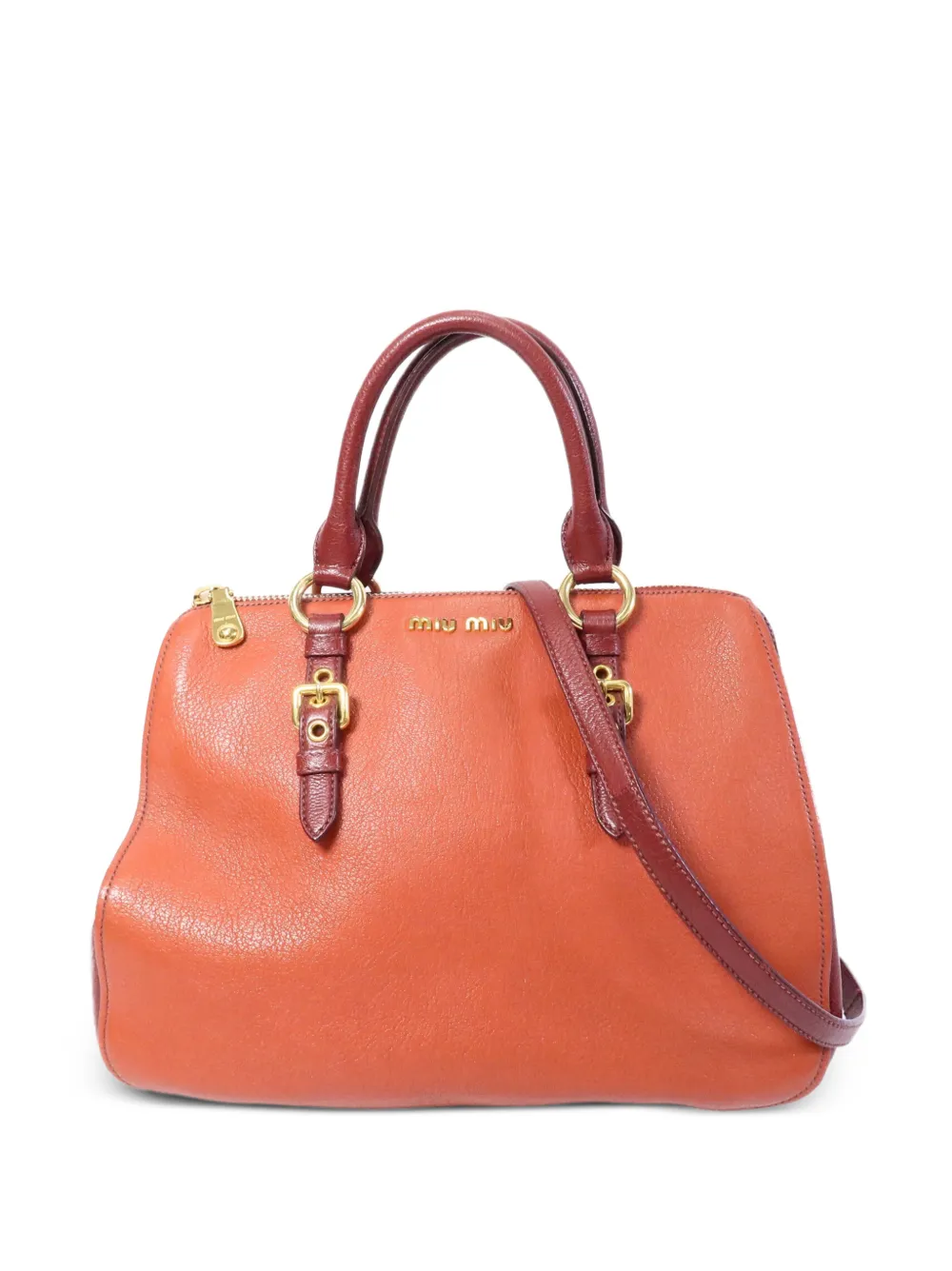 Miu Miu Pre-Owned buckled shoulder bag - Orange