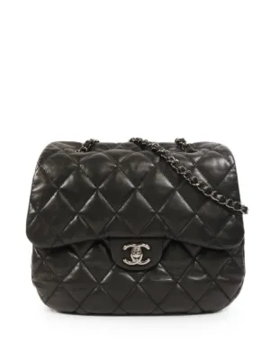 CHANEL Pre-Owned Carré ショルダーバッグ ミニ | ブラック | FARFETCH JP