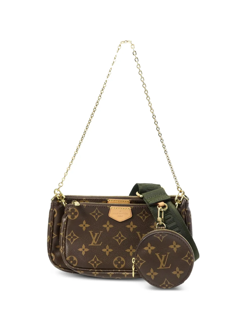 Pre-owned Louis Vuitton Multi Pochette Accessoires Monogram Shoulder Bag In Brown