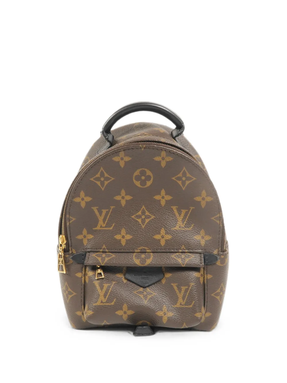 Pre-owned Louis Vuitton Mini Palm Springs Monogram Backpack In Brown