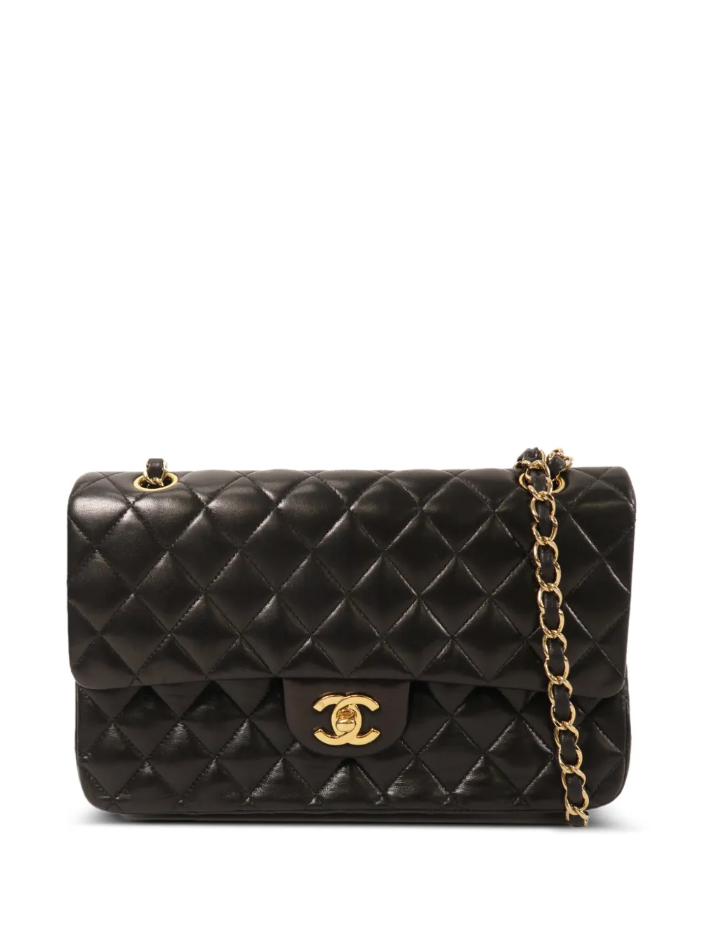 CHANEL Pre-Owned diamond-quilting CC turn-lock shoulder bag - Black