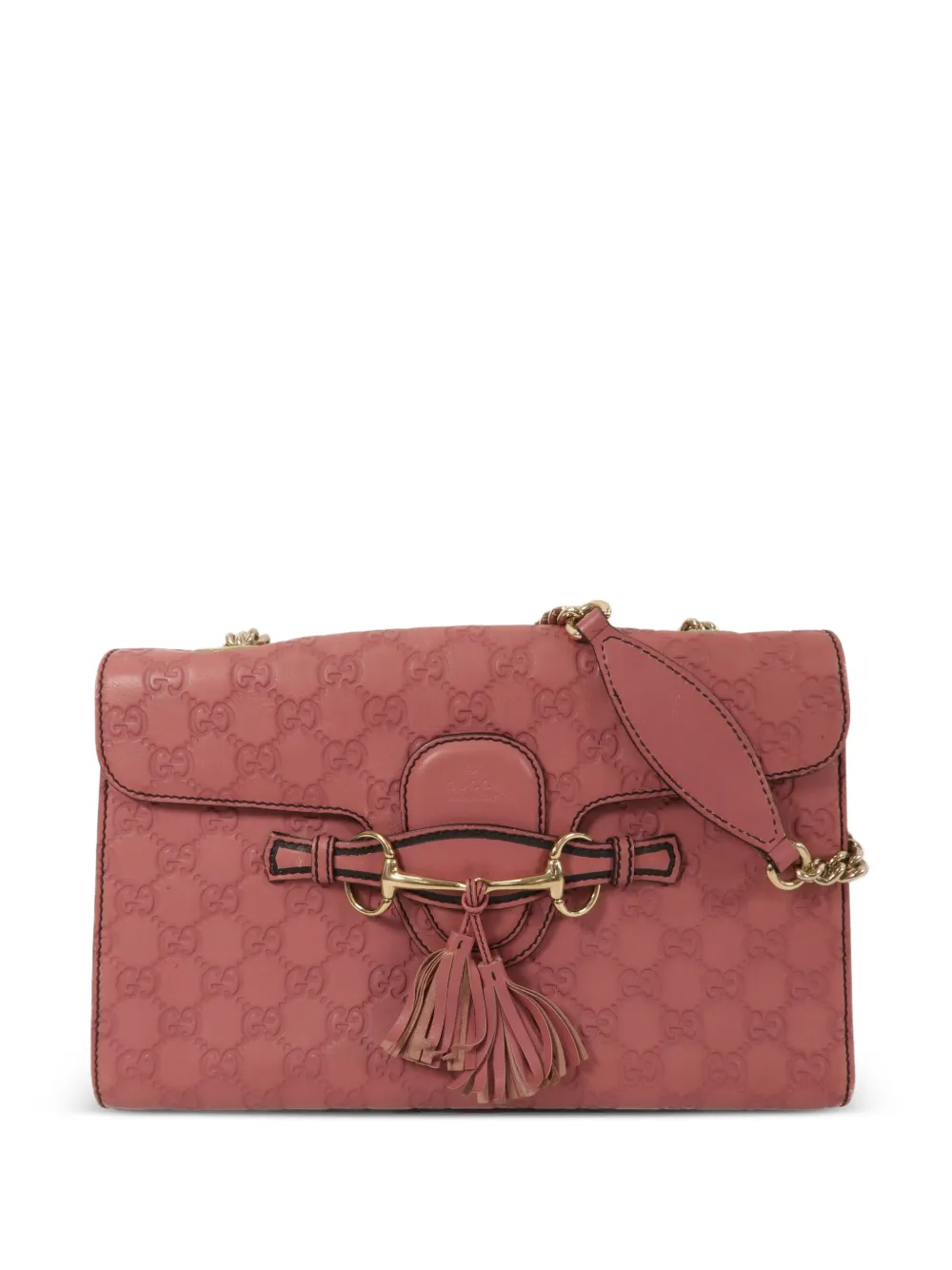 Gucci Pre-Owned Emily Horsebit chain-strap shoulder bag - Rosa