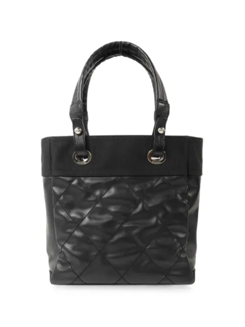 CHANEL Pre-Owned Paris Biarritz logo-charm tote bag