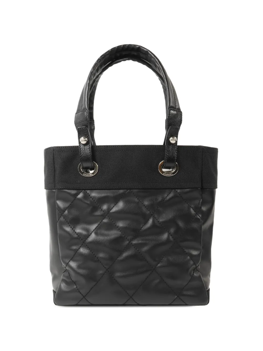 CHANEL Pre-Owned Paris Biarritz logo-charm tote bag - Black