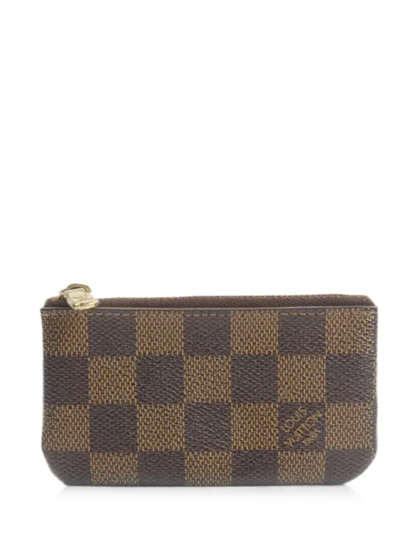 Louis Vuitton Pre-owned Damier Pochette Cles Coin Pouch in Brown