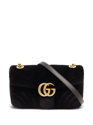 Gucci Pre-Owned 2016-2026 Small GG Marmont Matelasse Velvet