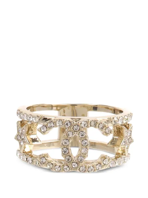 CHANEL Pre-Owned CC metal star ring