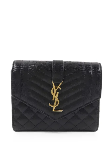 Saint Laurent Pre-Owned Cassandre matelassé tri-fold leather wallet