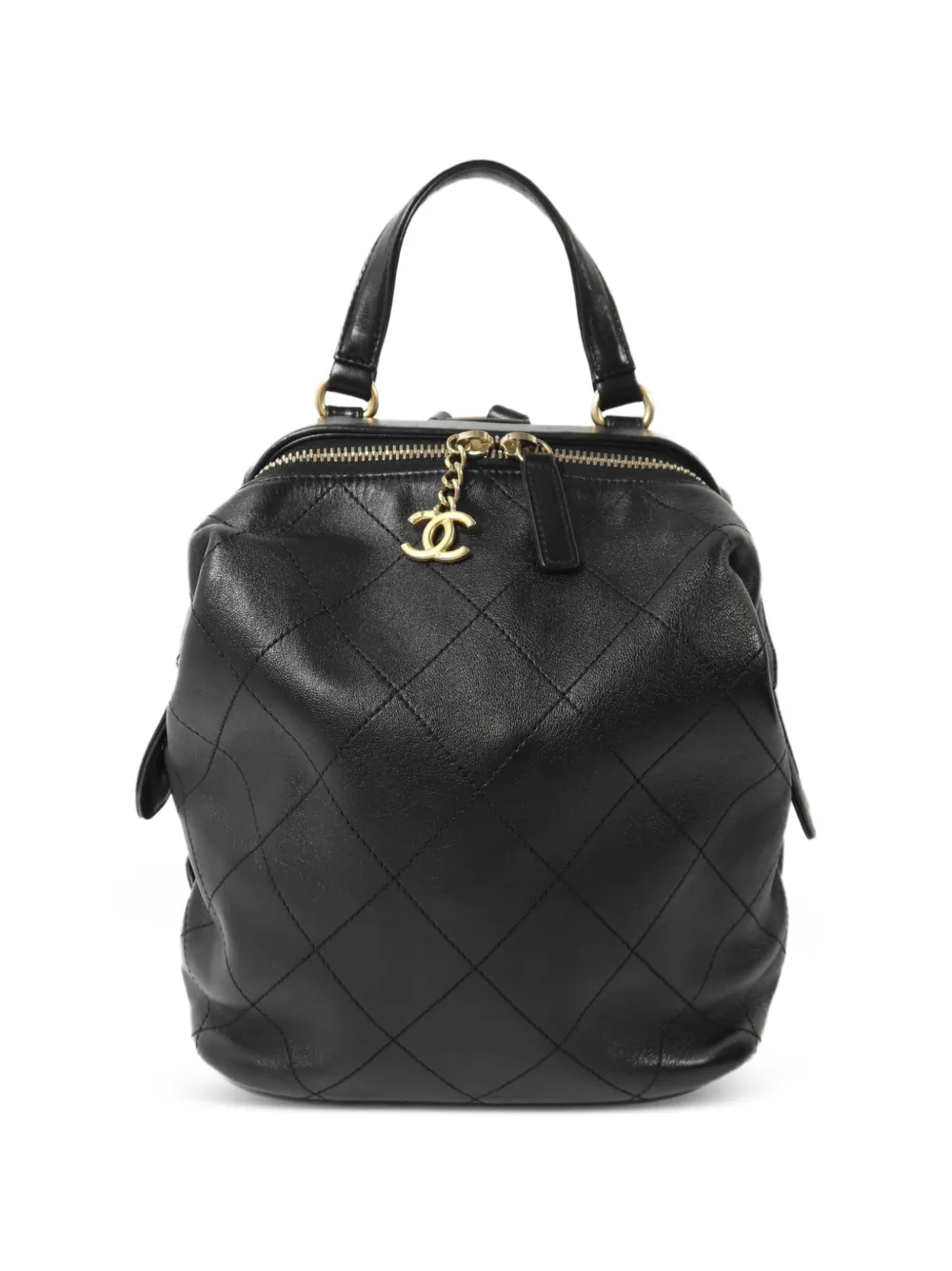 CHANEL Pre-Owned CC diamond-quilted backpack - Nero