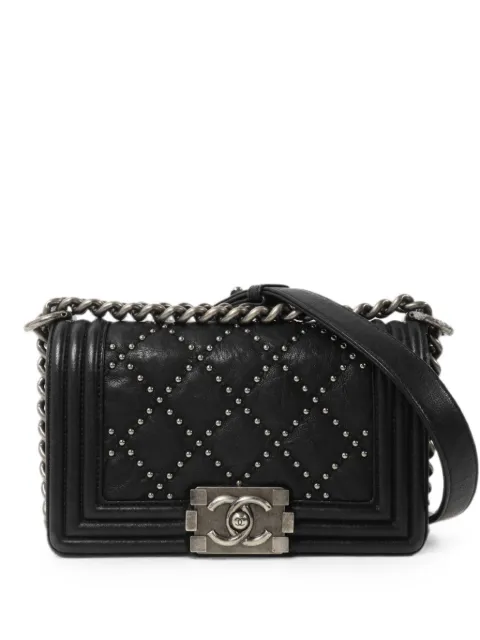 CHANEL Pre-Owned Boy 20 studded chain strap shoulder bag