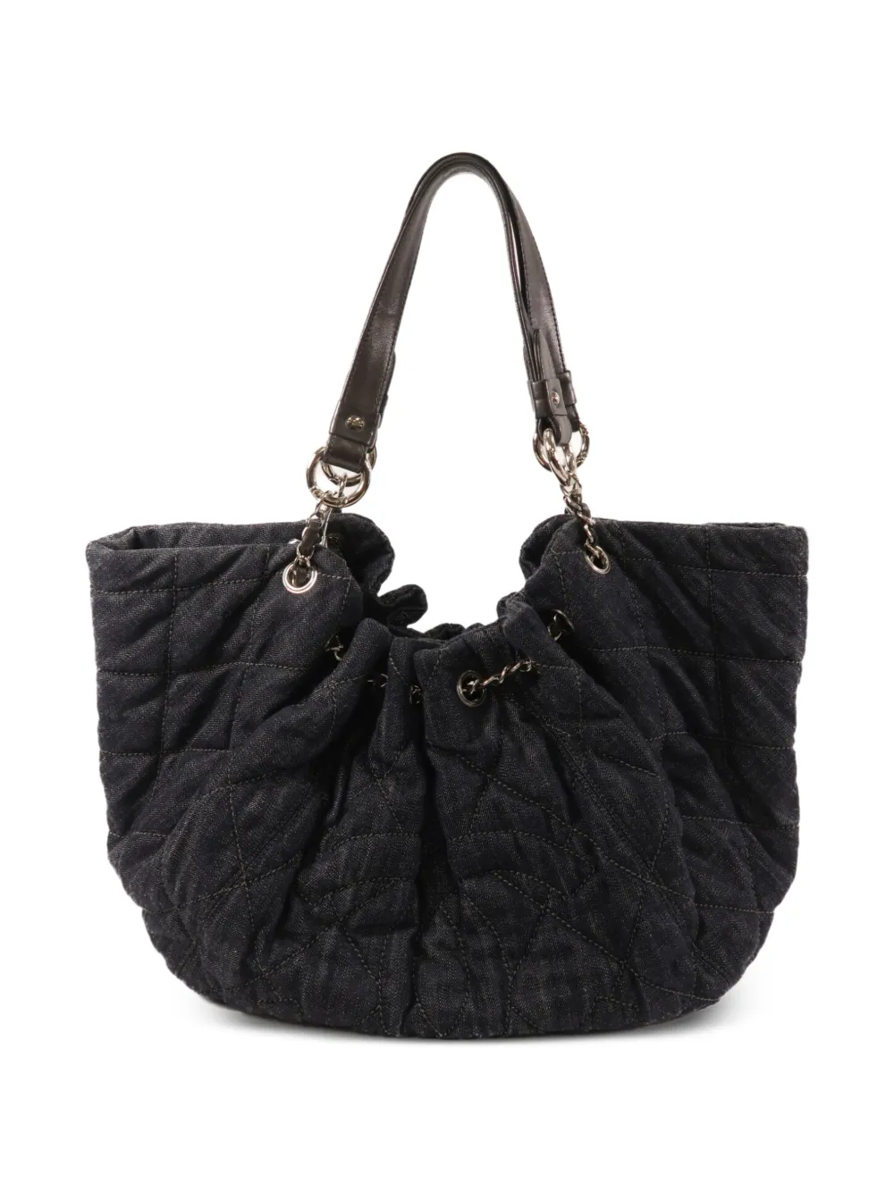 CHANEL Pre-Owned quilted denim tote bag - Blue