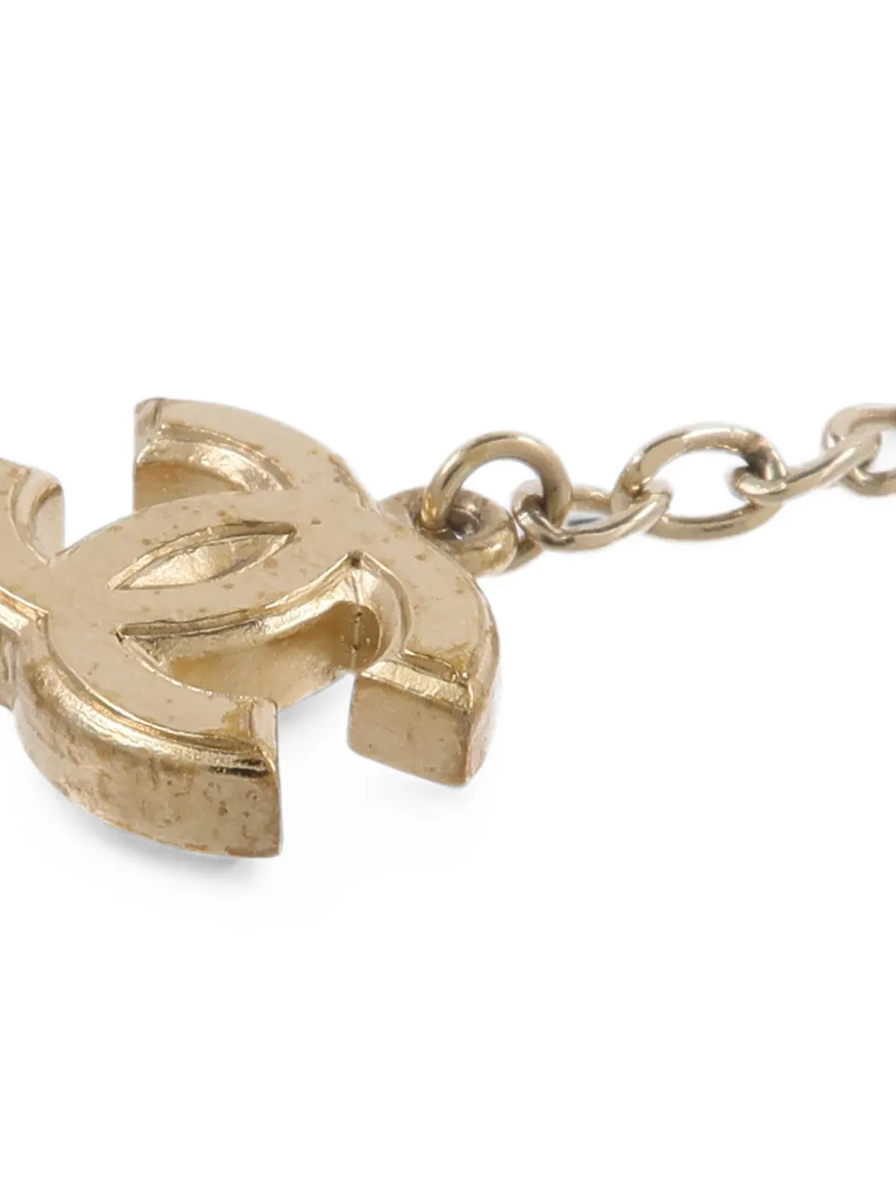 CHANEL Pre-Owned ココマーククリスタル ドロップピアス | ゴールド