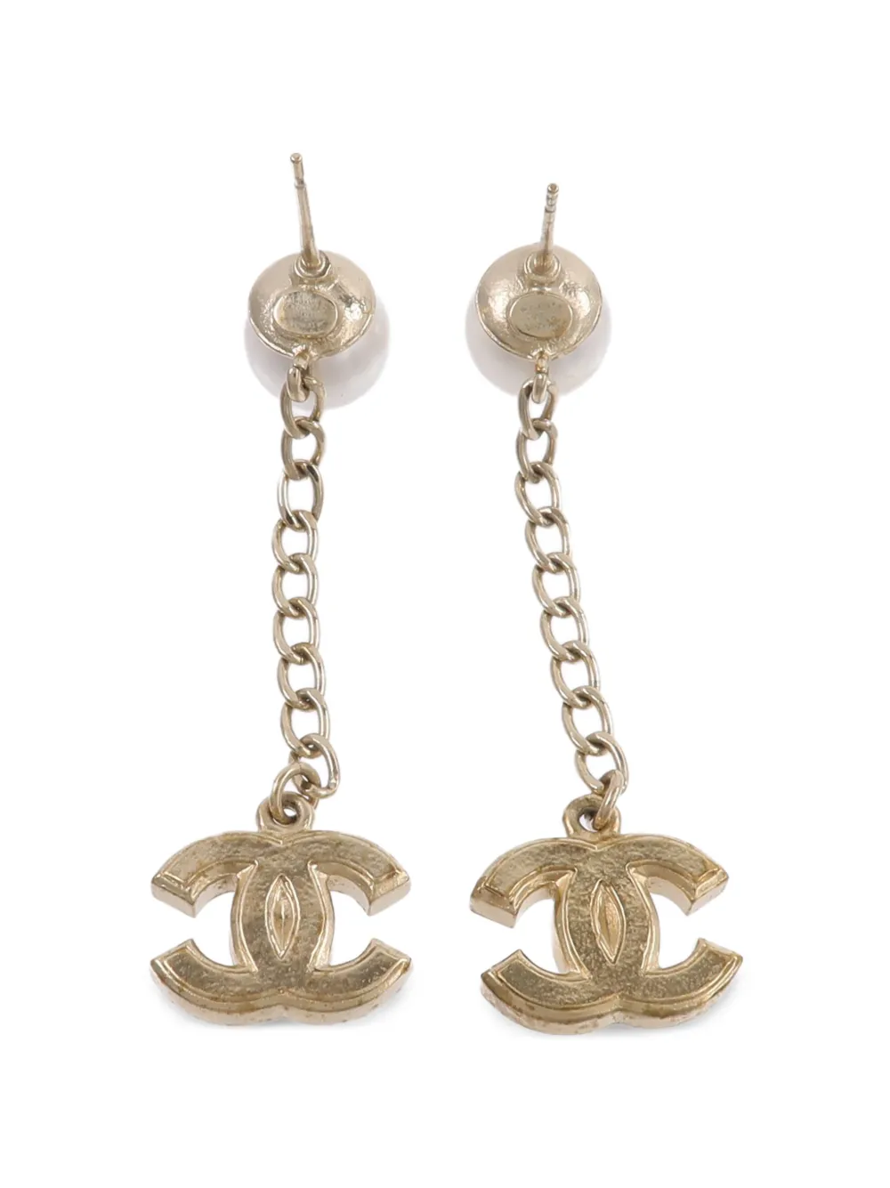 CHANEL Pre-Owned ココマーククリスタル ドロップピアス | ゴールド