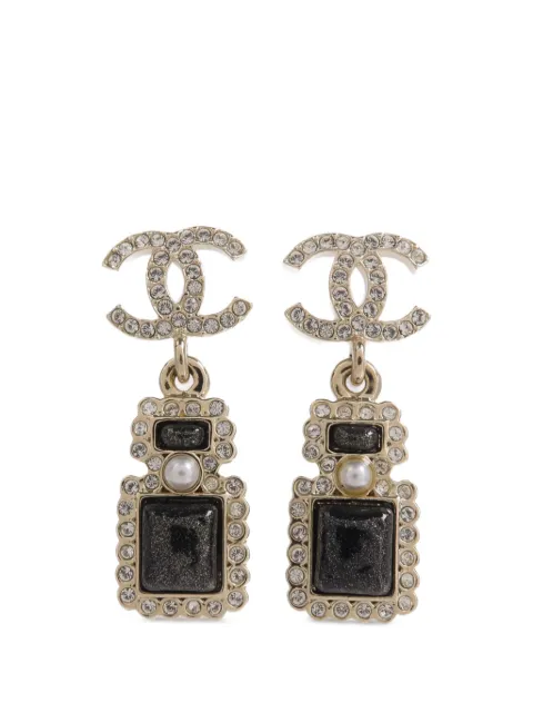 CHANEL Pre-Owned CC drop earrings