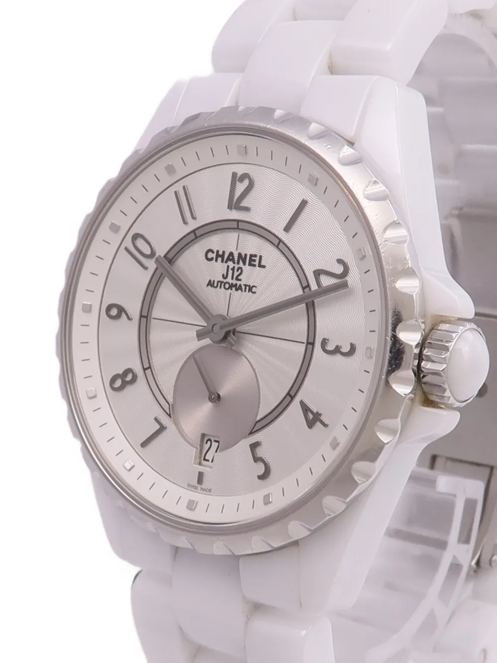 Chanel Pre-owned 2017 J12 42mm Watch in White, view 3