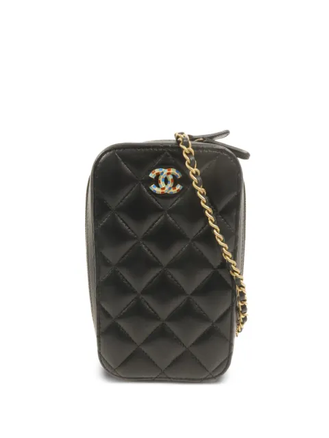 CHANEL Pre-Owned quilted CC phone holder shoulder bag