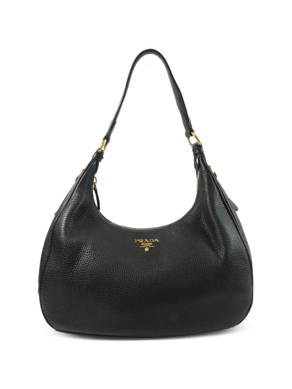 Prada Pre-Owned Vitello Daino logo-plaque shoulder bag - Schwarz