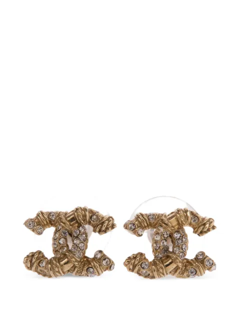 CHANEL Pre-Owned interlocking-CC earrings