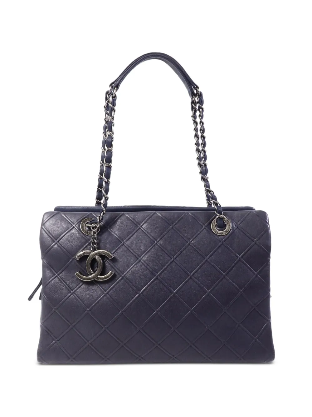 CHANEL Pre-Owned diamond-quilted shoulder bag - Blu