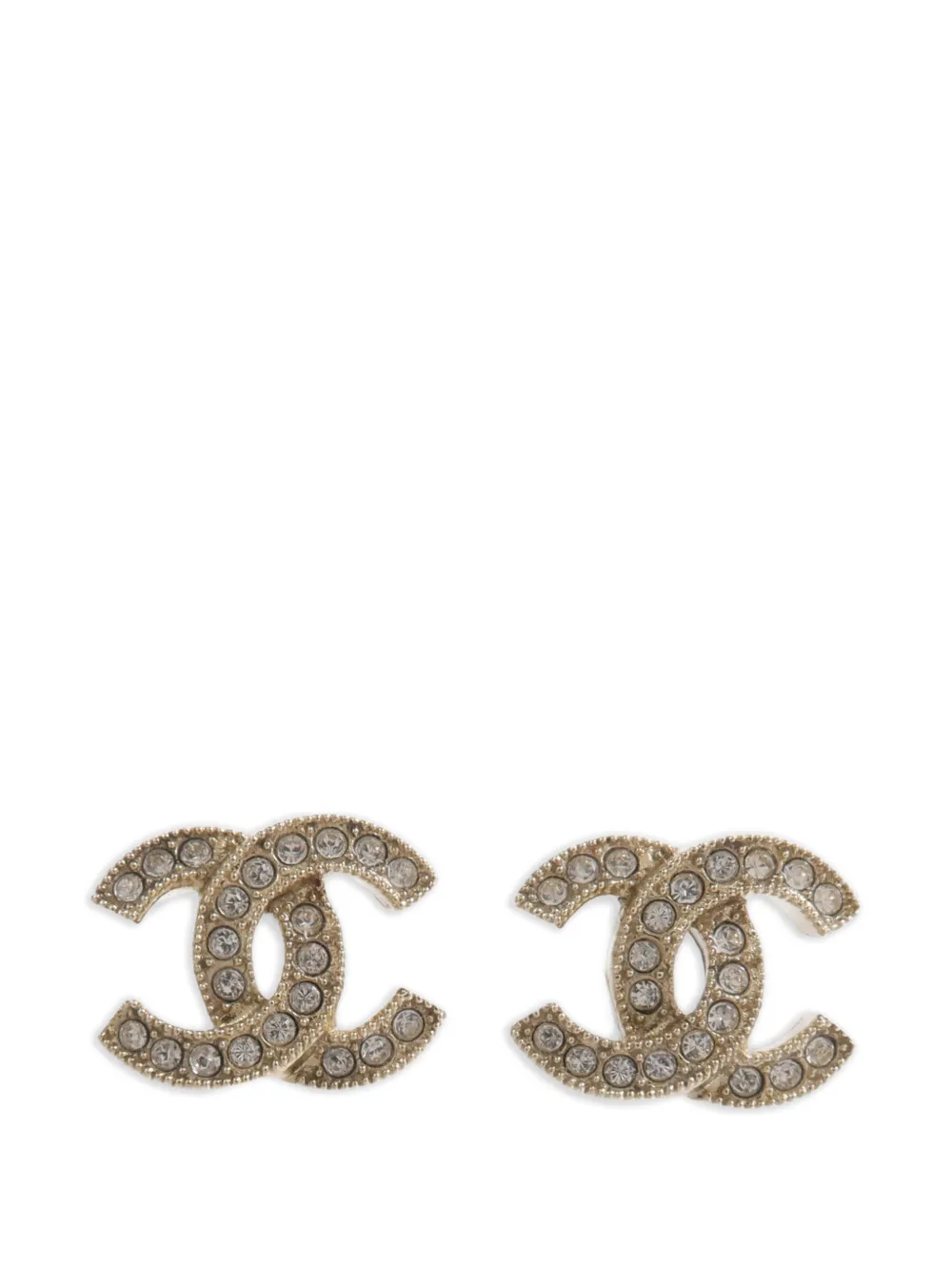 CHANEL Pre-Owned Orecchini CC con cristalli - Oro
