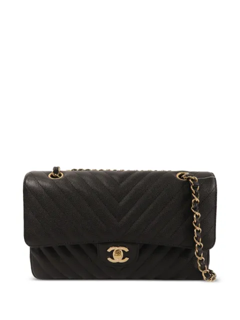CHANEL Pre-Owned Chevron CC turn-lock shoulder bag