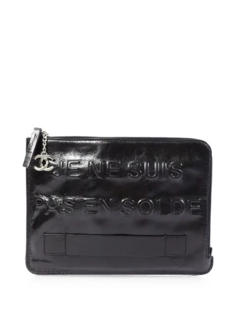 CHANEL Pre-Owned Je Ne Suis Pas En Solde clutch bag