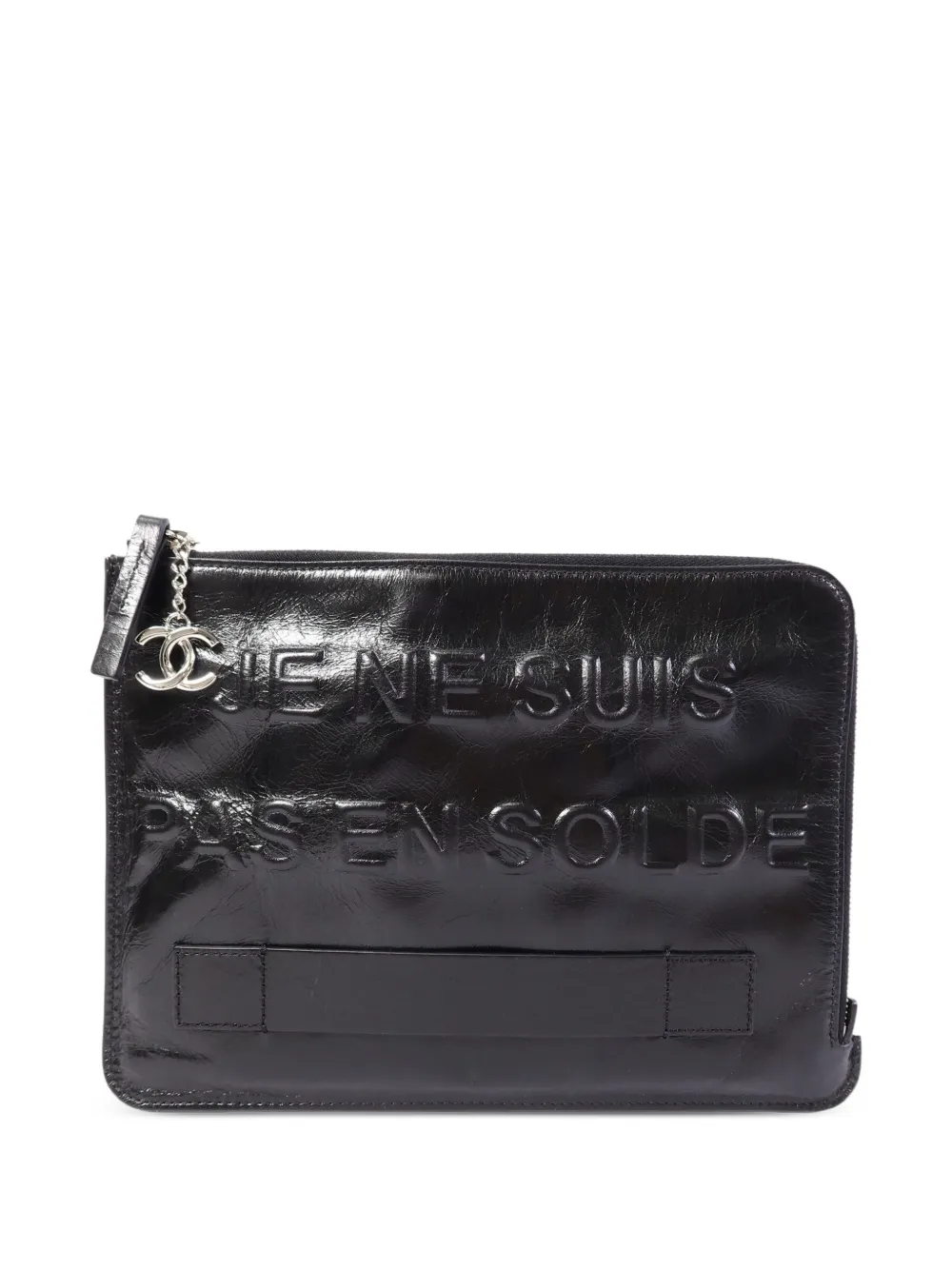 CHANEL Pre-Owned Je Ne Suis Pas En Solde clutch bag - Nero