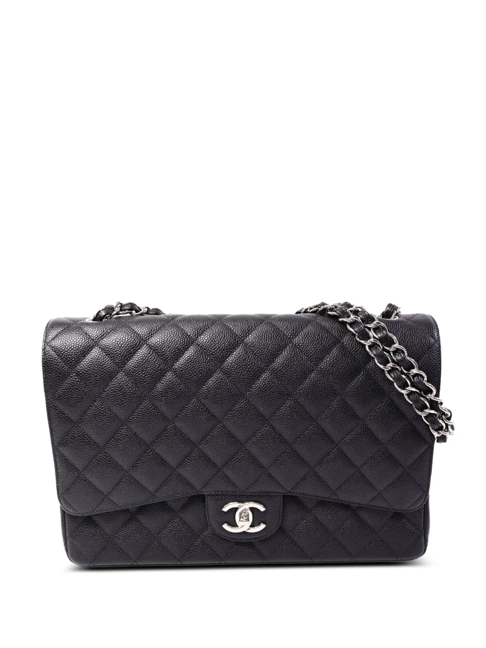 CHANEL Pre-Owned CC turn-lock maxi classic shoulder bag - Black