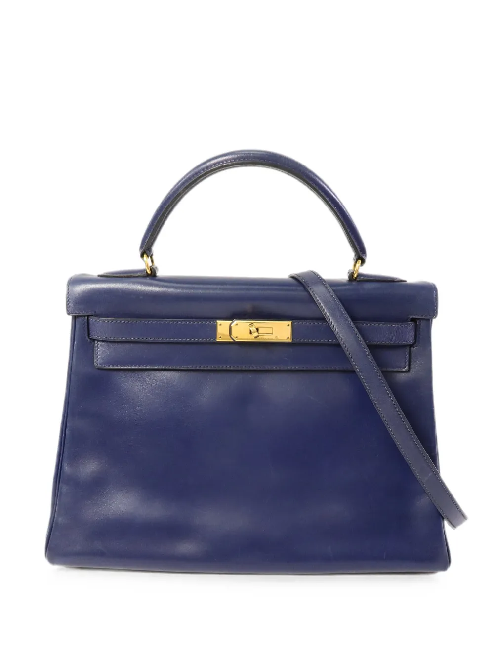Hermès Pre-Owned 32 Kelly leather tote bag - Blu