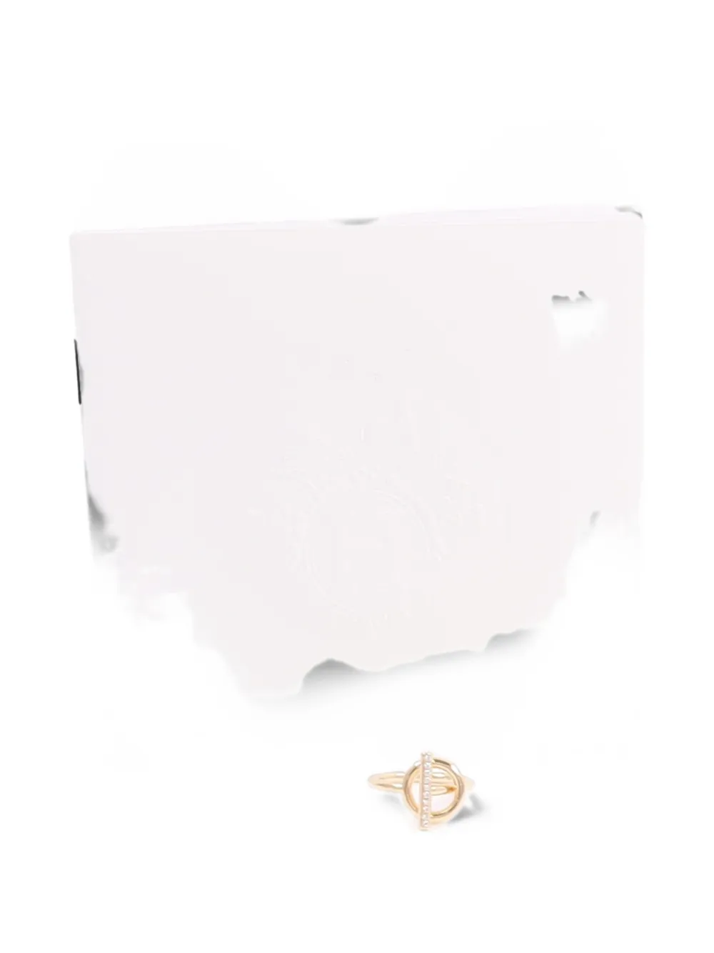 Pre-owned Hermes Echappee Diamond Ring In Gold