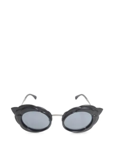 CHANEL Pre-Owned CC Camellia round sunglasses