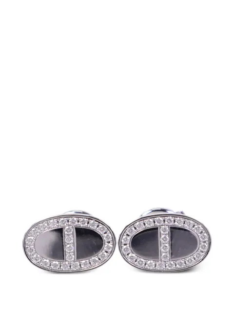 Hermès Pre-Owned Chaine d'ancre Contour diamond earrings