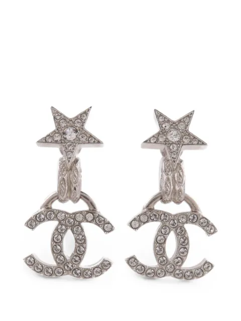 CHANEL Pre-Owned Star CC drop earrings