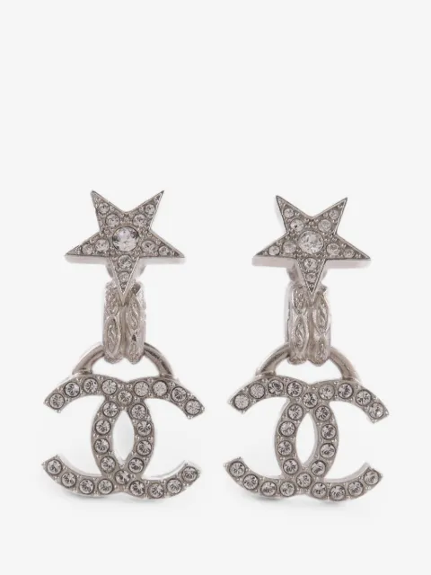 CHANEL Pre-Owned Star CC drop earrings