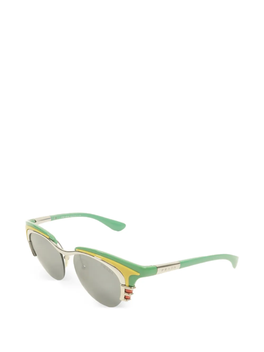 Prada Pre-owned Dixie Cat-eye Sunglasses in Green, view 2