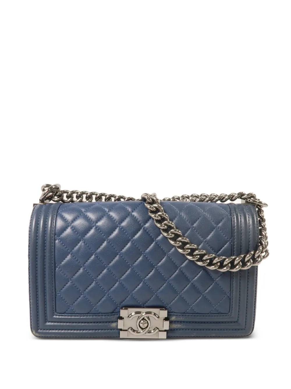 CHANEL Pre-Owned 25 Boy Chanel quilted shoulder bag - Blu