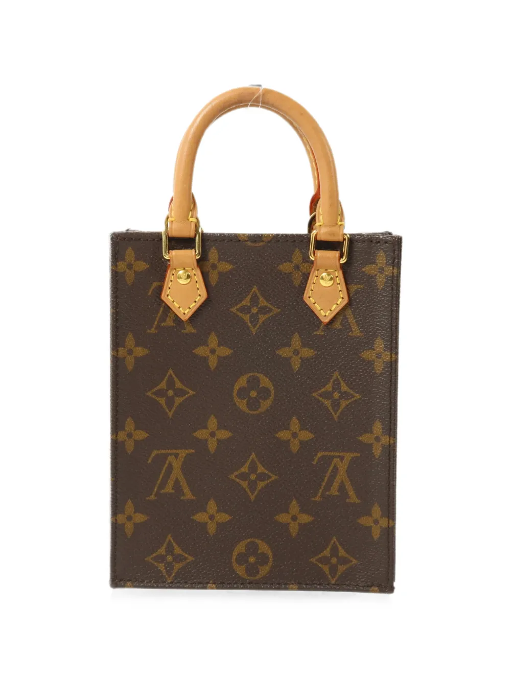 Louis Vuitton Pre-Owned Petit Sac Plat bucket-tas met monogram Bruin