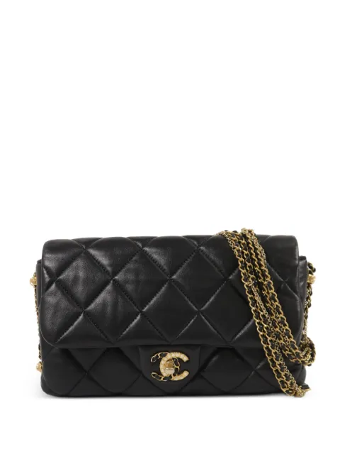 CHANEL Pre-Owned CC diamond-quilted flap shoulder bag