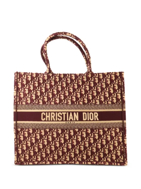 Christian Dior Pre-Owned large Book Tote logo-detail canvas tote bag