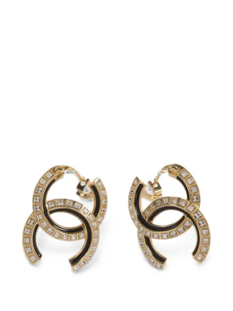 CHANEL Pre-Owned CC crystal-embellished earrings