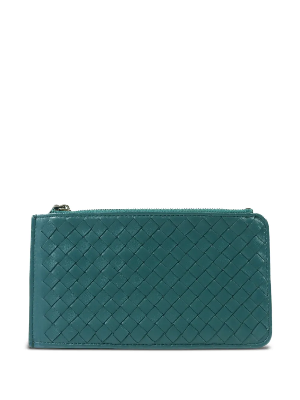 Bottega Veneta Pre-Owned Portemonnaie mit Intrecciato-Muster - Grün