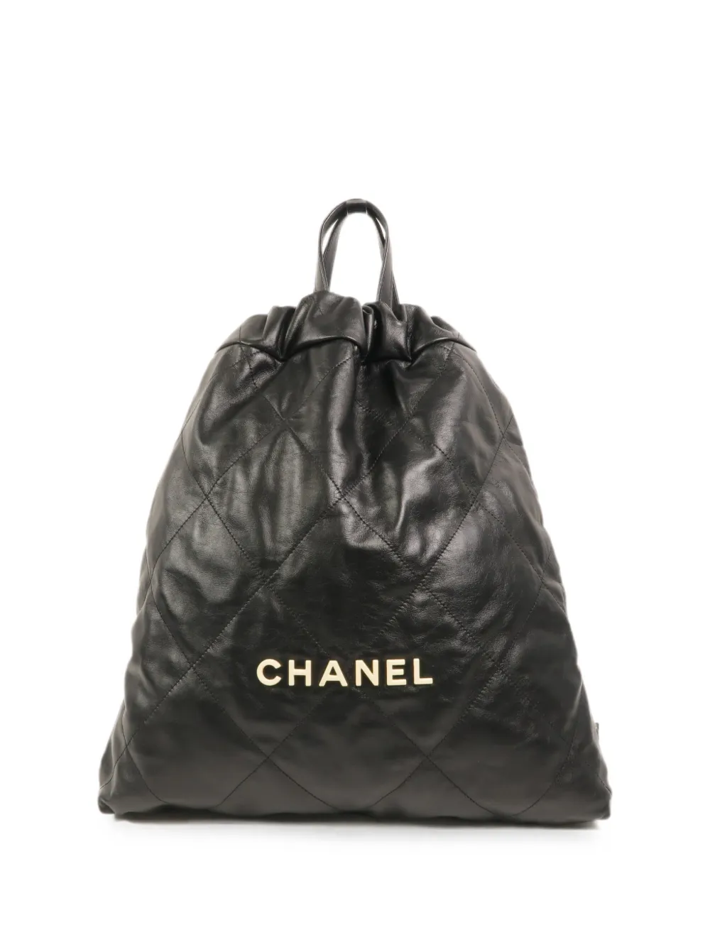 CHANEL Pre-Owned Chanel 22 diamond-quilted backpack - Black