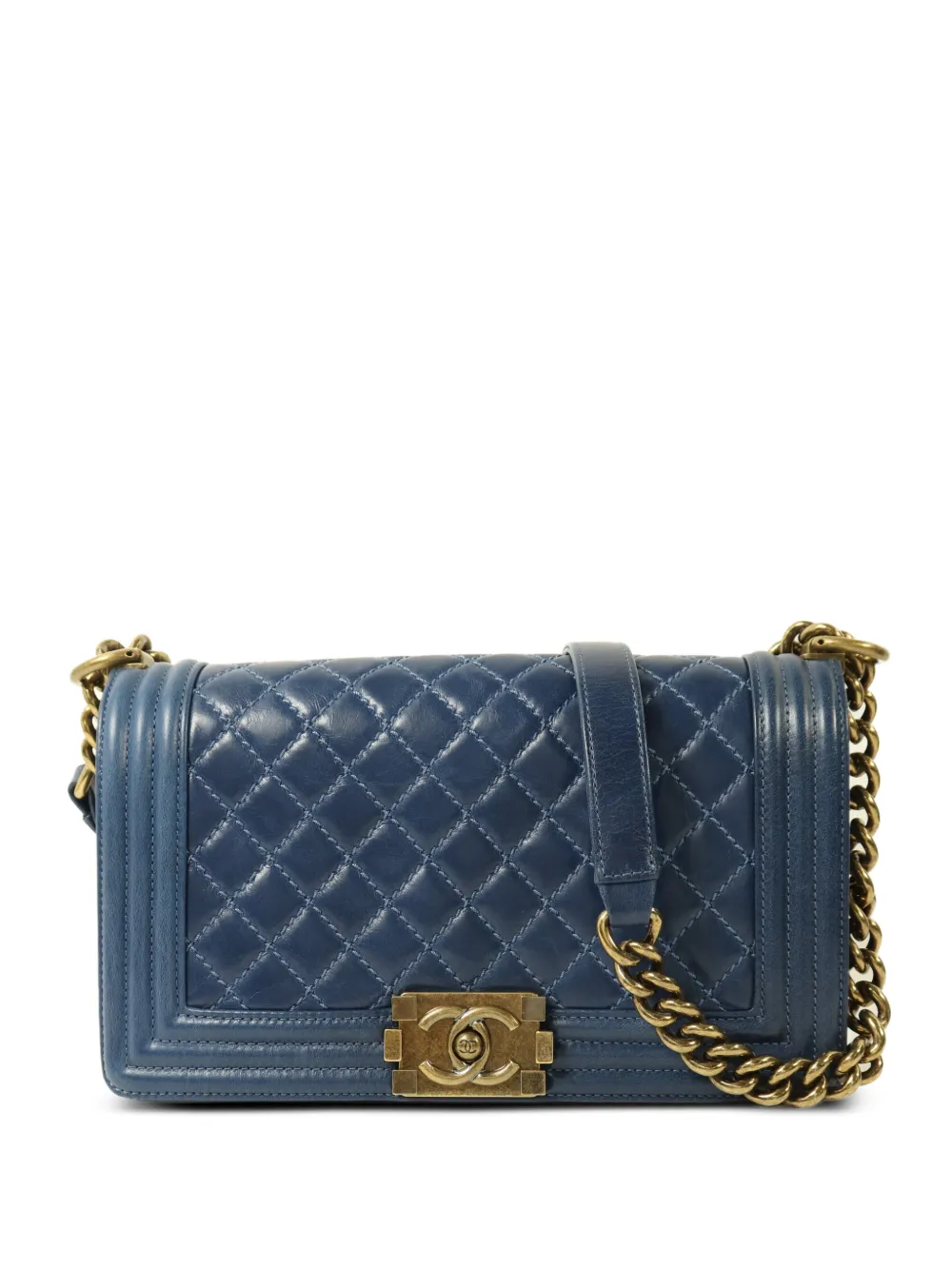 CHANEL Pre-Owned 25 Boy quilted shoulder bag - Blue