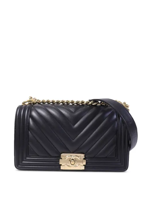 CHANEL Pre-Owned bolsa de hombro 25 Boy con capitonado chevron