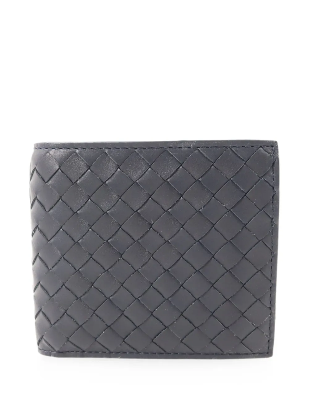 Pre-owned Bottega Veneta Bi-fold Wallet In Blue