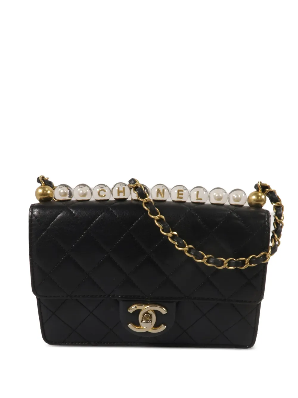 CHANEL Pre-Owned Schultertasche mit CC-Logo - Schwarz