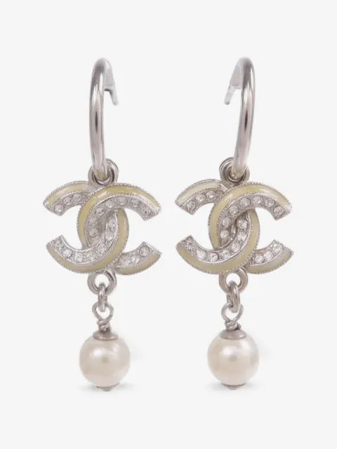 CHANEL Pre-Owned CC faux-pearl drop earrings