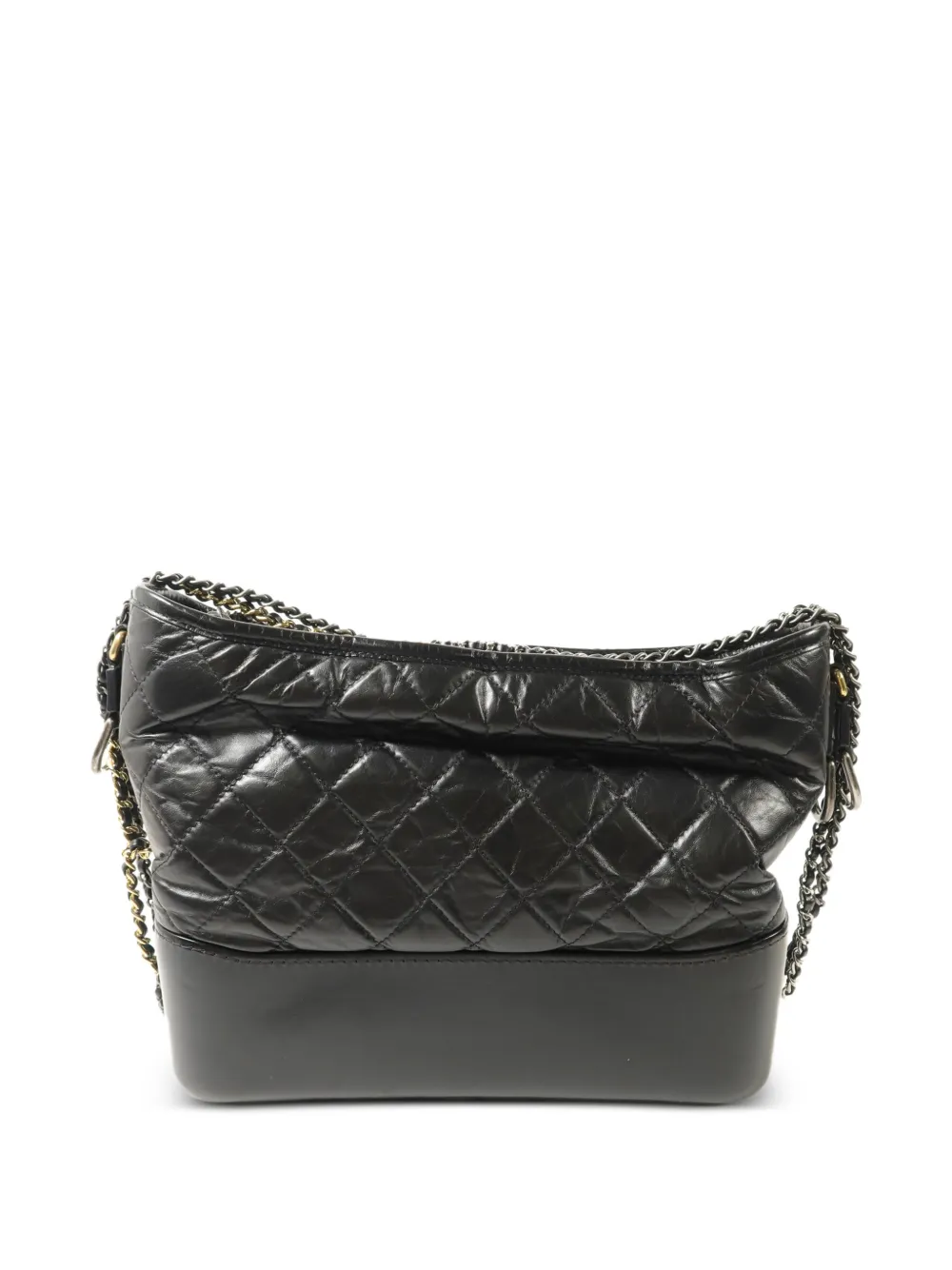 CHANEL Pre-Owned Gabrielle schoudertas met kettingband Zwart
